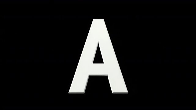The letters "A" pop up on black background