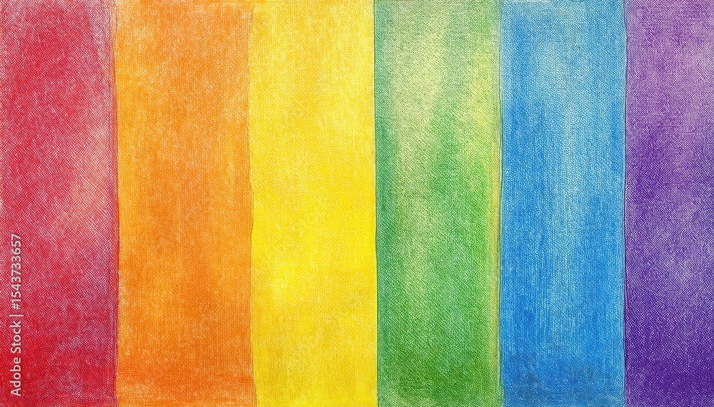 Poster textured pastel rainbow gradient background with soft vertical stripes on canvas for web design, lgb