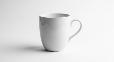 Fototapeta premium a white mug on white background 