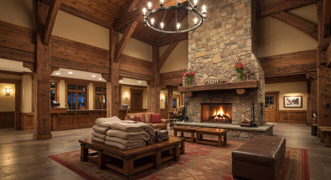 Majestic Lodge Interior Stunning Buildings and Architecture Design