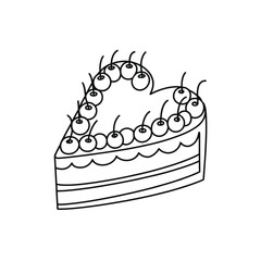 Heart-Shaped Cherry Cake A Sweet Illustration