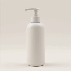 White Plastic Pump Bottle Mock-Up-Liquid Soap, Sanitizer, Shampoo Dispenser .3D IllustrationA 3d render of white bottles Soap Bottle Mockup, Front View, Gel,Foam Or Liquid Soap Dispenser Pump Bottles