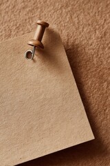 Brown Paper with Wooden Push Pin