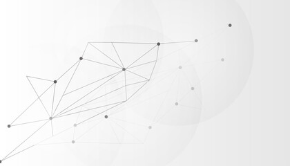 Creative idea of modern design with abstract geometric background. Minimalistic design with connecting the dots and lines.  Vector illustration.