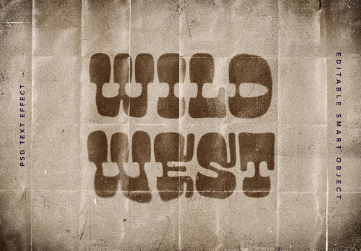 Vintage Paper Text Effect Mockup