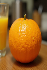 orange on a table