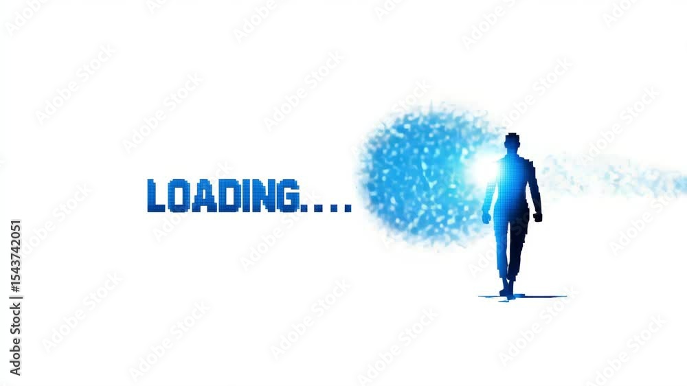 Fototapete blue animation with 