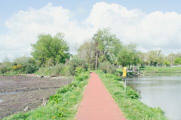 Ireland, the path by water in the park