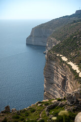 Dingli Cliffs on the Mediterranean Sea, Dingli, Malta, Maltese Islands