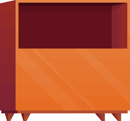 Abstract Cupboard Illustration: An illustration of a modern cupboard with a minimalist aesthetic, featuring a clean, uncluttered design.