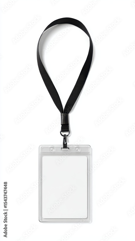 Poster stunning photo of vertical blank badge mockup. concept of identification access security. empty id c