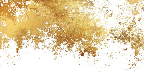 Gold grunge concrete wall background texture with distressed. Gold grunge wall texture isolated white background.	
