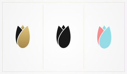 tulip logo, icon and symbol vector illustration