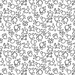 bubbles flat wine icon set hand drawn aquatic seamless pattern