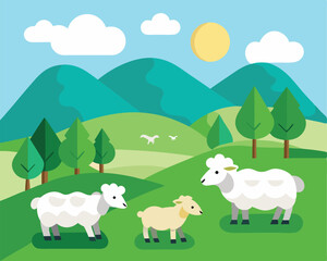Sheep on pasture