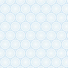 Fototapeta premium Geometric Blue and White Circle Pattern Background