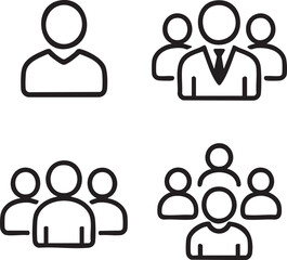 people and family Line Editable Icons set. Vector illustration in modern thin line style of relationships related icons
