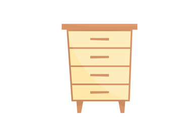 Cozy Bedroom Chest of Drawers: A simple, well-crafted chest of drawers, perfect for storing essentials in a bedroom. This piece embodies simplicity and functionality.