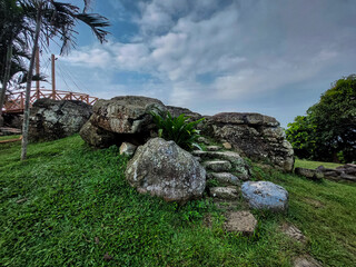 Stone park is collection of different types of stone in the top of the sajek valley