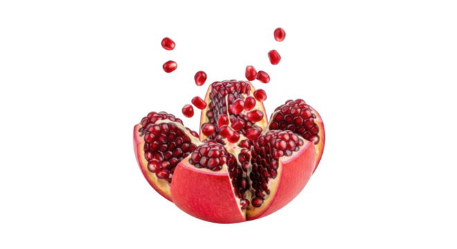 Bursting Pomegranate Seeds PNG for Creative Food Photography & Graphic Design
