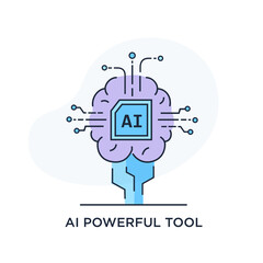 illustrations concept with businessmen. technology, partnership, artificial intelligence business robot, cybes. linear illustration Icons infographics. Landing page site print poster. Line story