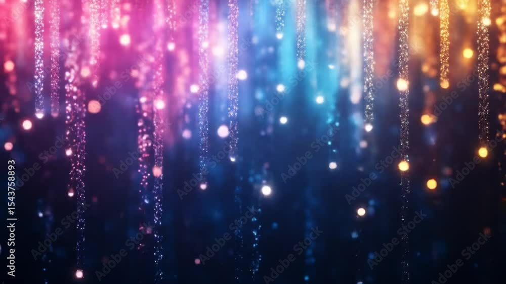 Poster abstract background of shimmering, multicolored streams