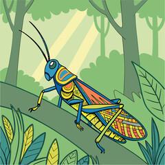 grasshopper sitting on a leaf