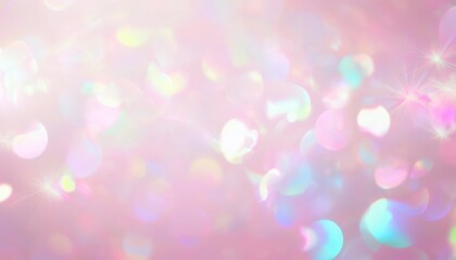  soft pink pastel bokeh background with iridescent light flares and glowing blur for dreamy branding, website header, invitation, or feminine design element