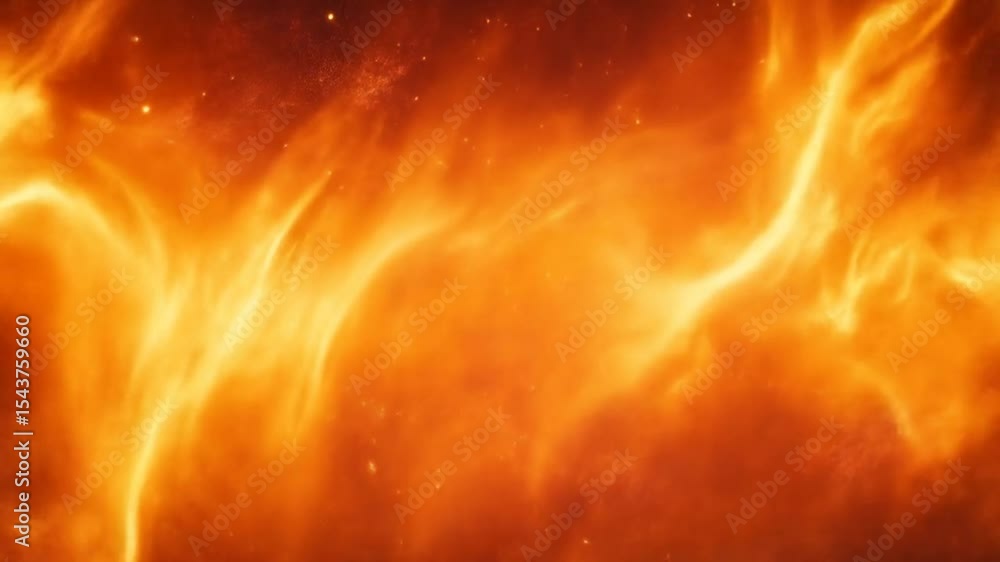 Poster abstract fiery texture with flowing orange and yellow patterns
