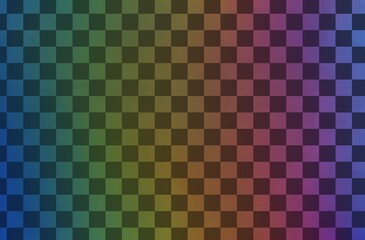 Realistic rainbow checkered textile pattern with soft shadows and folds, creating a fabric-like surface. Ideal for backgrounds, textile designs, digital mockups, and abstract themes