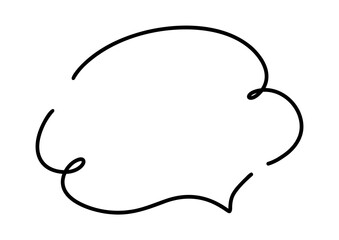 手書きの吹き出しのベクターイラスト。 単品、フレーム、シンプル、ふきだし