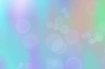 Abstract pastel bokeh background with soft circles and light gradient colors including blue, purple, pink, and green. Ideal for web design, digital art, presentations, or as a calming visual backdrop