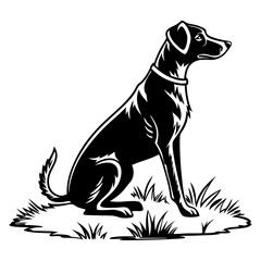 vector illustration of a dog silhouette