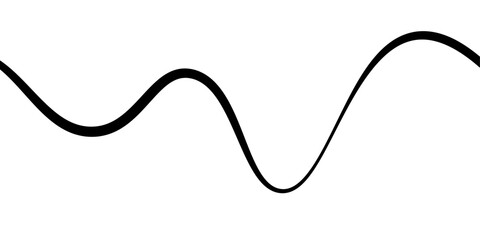 Minimal abstract background with thin black wave lines flowing smoothly across a white backdrop, elegant curves, high contrast, clean and modern design, vector style, no texture, no gradient.