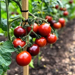 Ripe Tomatoes on the Vine