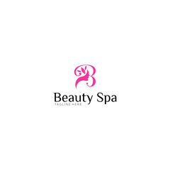 The logo combines a stylized letter “B” with the silhouette of a woman’s face and a leaf, which associates it with beauty and skin care.