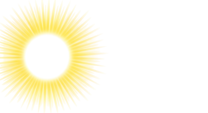 Bright Sunburst Design Element with a White Center Perfect for Adding a Radiant Touch to Your Projects, Websites, or Presentations.