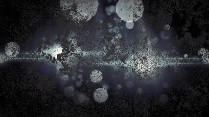 dark backdrop initiating polygon emerging melting, bokeh orbs scattering pulsing lens flare shafts - Powered by Adobe