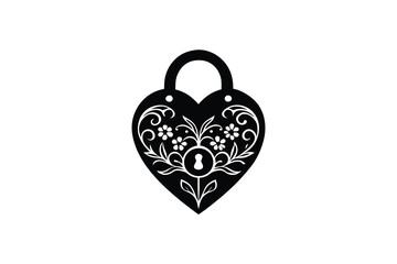 heart-shaped-padlock-with-decorative-floral-patter.eps