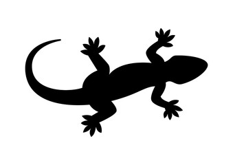 Agile Gecko Silhouette for Tropical Decor and Reptile Art