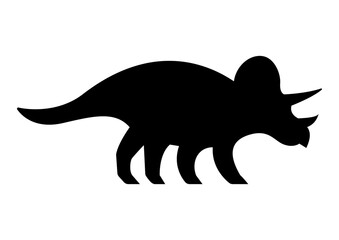 Majestic Triceratops Silhouette for Prehistoric Decor and Dinosaur Crafts