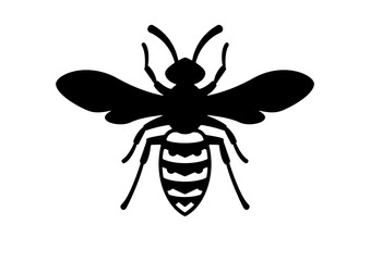 Busy Bee Silhouette for Honey Decor and Industrious Crafts