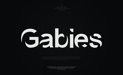 Gabies, sport modern urban alphabet fonts typography abstract technology future creative logo design