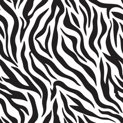 Zebra Stripes Silhouette Vector Format &ndash; Seamless Wildlife Skin Background