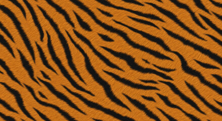 Seamless Tiger Print Texture: Wild Animal Skin Background