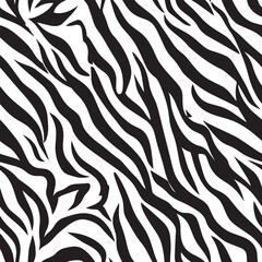 Zebra Stripes Silhouette Vector Format – Seamless Wildlife Skin Background
