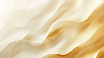 Obraz premium Abstract Draped Fabric in Cream and Gold Tones: Elegant Texture and Smooth 