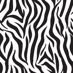 Zebra Stripes Silhouette Vector Format &ndash; Seamless Wildlife Skin Background