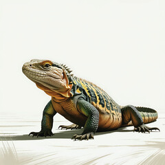 Fototapeta premium Uromastyx aegyptia sanda transparent background premium quality