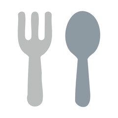 Spoon and Fork Flat Icon